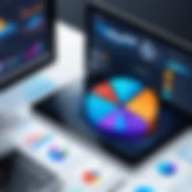 A conceptual visual highlighting data analytics applications in marketing.