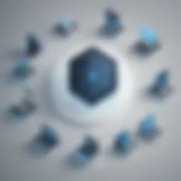 Illustration depicting advanced data security measures