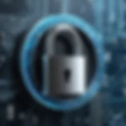 A digital lock symbolizing advanced security in cloud identity governance