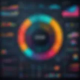 Colorful infographic showcasing various data visualization techniques