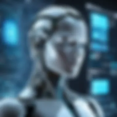 Visuals of artificial intelligence technologies in data management