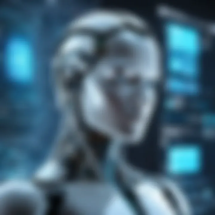 Visuals of artificial intelligence technologies in data management