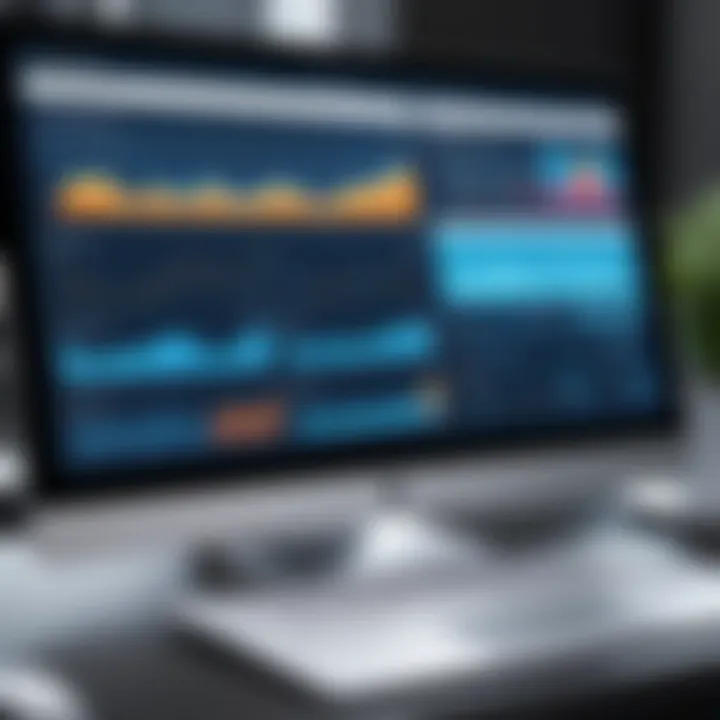Dashboard displaying data analytics for field service optimization