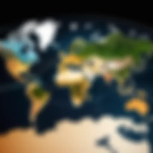 Global trade routes showcasing supply chain dynamics