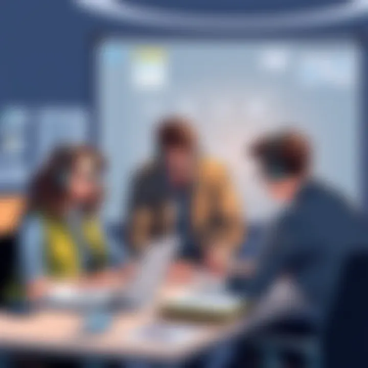 Business team collaborating on continuity planning