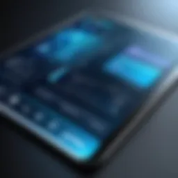 A modern digital banking interface showcasing user-friendly features
