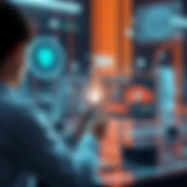 A futuristic concept image depicting emerging trends in threat intelligence