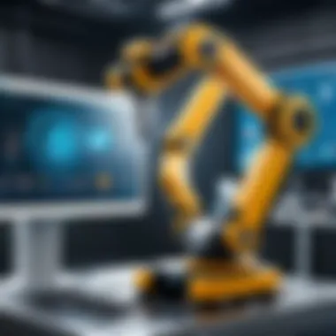 Robotics Revolution in Manufacturing Cutting-edge robotics in manufacturing showcasing automation