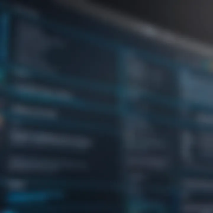 Visual representation of NoSQL databases and their features.