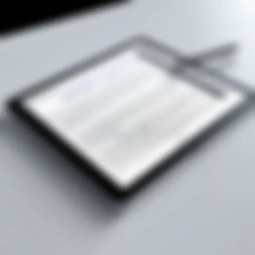 A digital signature on a tablet showcasing e-signature technology