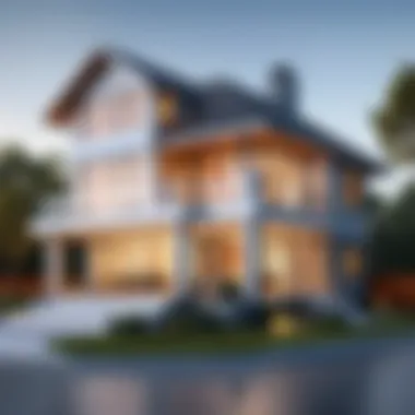 Sophisticated Home Design in CAD A sophisticated home design rendered in CAD software showcasing intricate details.