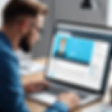 Digital Approaches to Talent Acquisition An employee reviewing job applications on a digital platform