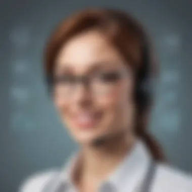 Problem-Solving in Customer Service Customer service agent resolving complex issue with a smile