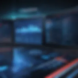 A futuristic logistics dashboard showcasing Oracle Cloud capabilities
