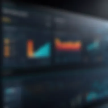 Data analytics dashboard highlighting performance metrics in logistics