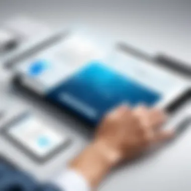 Digital Signature Tools Overview A digital representation of electronic signature tools on a sleek tablet interface