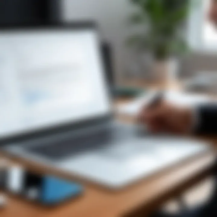 A business professional utilizing an electronic signature solution during a virtual meeting