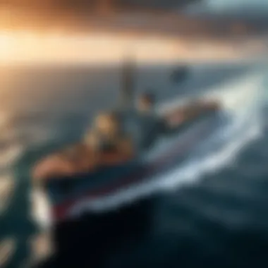 The Franklin Convoy in Action Historical depiction of the Franklin Convoy at sea