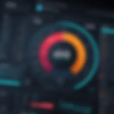 Real-Time Fraud Detection Metrics A digital dashboard displaying real-time fraud detection metrics