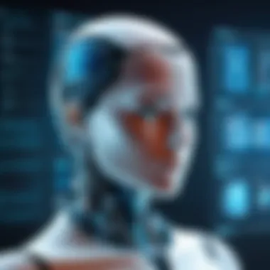 AI Applications Transforming HR Futuristic interface showcasing AI applications in HR