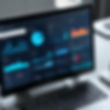 Advanced Analytics for Fraud Prevention A futuristic data analytics dashboard showcasing fraud detection tools