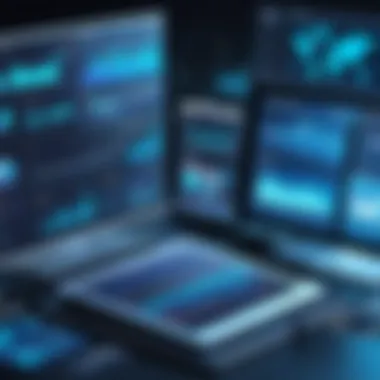 Visual representation of data analytics tools in forecasting
