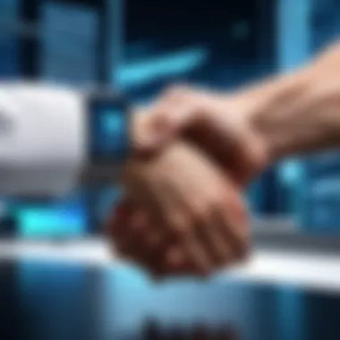 Building Trust and Rapport Conceptual imagery of rapport building and trust in business relationships