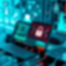 Conceptual representation of advanced cybersecurity technologies