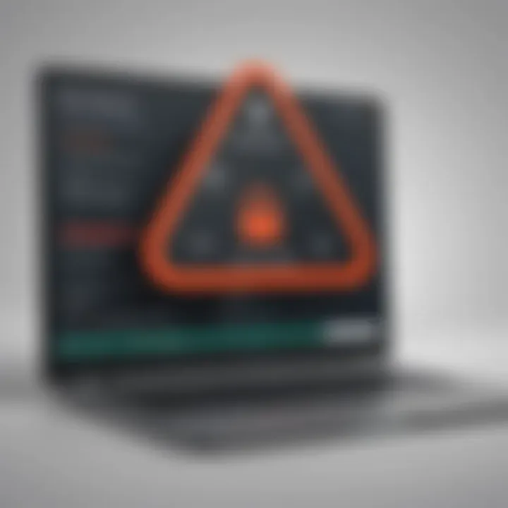 Cyber threat warning sign for mitigation