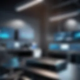 Modern technology equipment in IT office