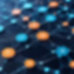 Abstract representation of digital integration in business operations with interconnected nodes.