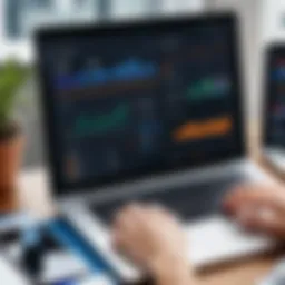 A visually captivating dashboard showcasing UiPath's low-code platform features.