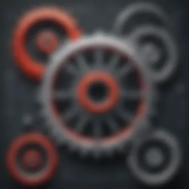 Abstract representation of gears symbolizing optimizing Oracle systems