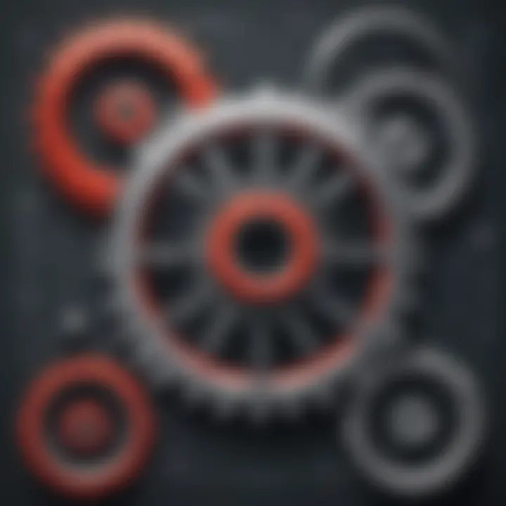 Abstract representation of gears symbolizing optimizing Oracle systems