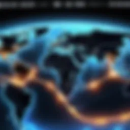 Global supply chain network diagram