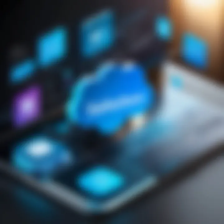 Illustration showing seamless integration capabilities of Salesforce with other systems