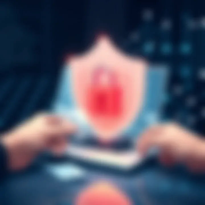 Secure payment transaction illustration