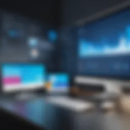 Visual representation of SFDC Social Studio user interface showcasing its features