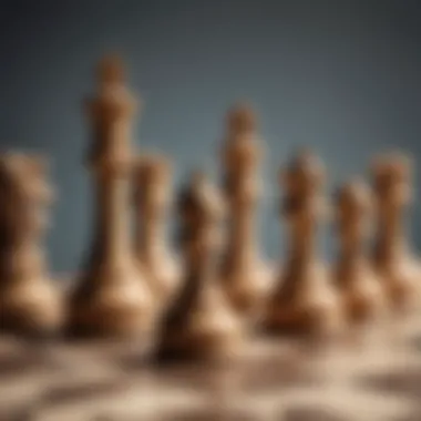 Strategic Chess Pieces Symbolizing Competition