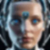 A futuristic representation of artificial intelligence in action