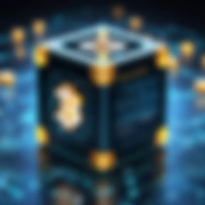 Conceptual artwork illustrating blockchain technology
