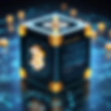 Blockchain Revolution Conceptual artwork illustrating blockchain technology