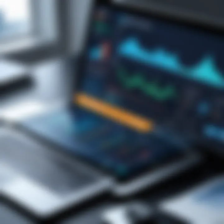 Digital dashboard showing key financial metrics for supply chain performance.