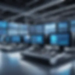 Advanced manufacturing facility showcasing integrated IT systems