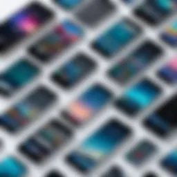 A collage of various modern smartphones showcasing their multifunctionality