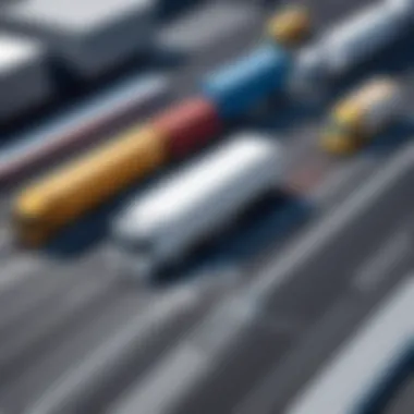 Logistics Technology Integration Abstract representation of technology's impact on logistics