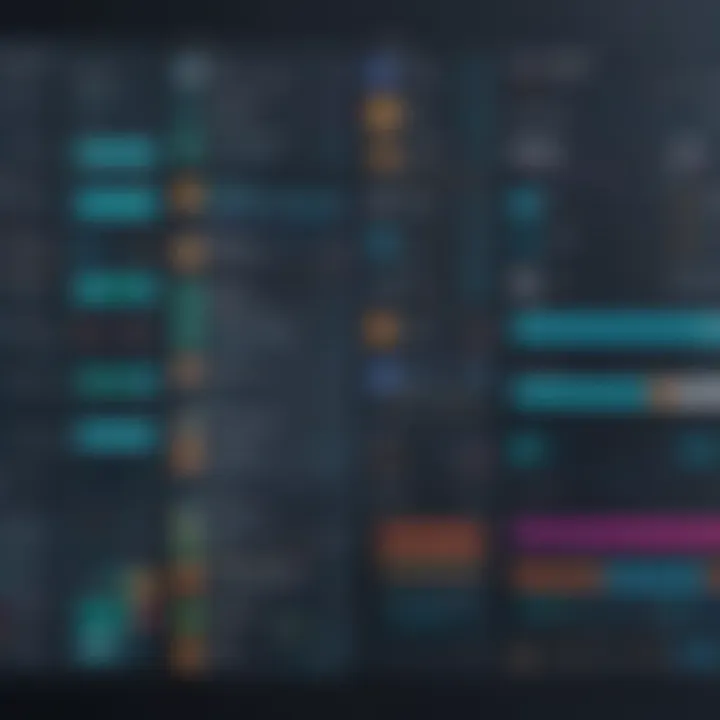 Infographic comparing functionalities of different trading platforms