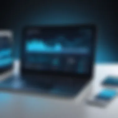 Trends in Fraud Monitoring Technology A futuristic infographic showing trends in fraud monitoring technology