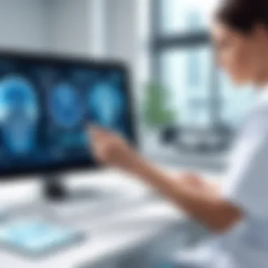 Future Technologies in Patient Interaction Futuristic technology enhancing patient interactions in a medical setting