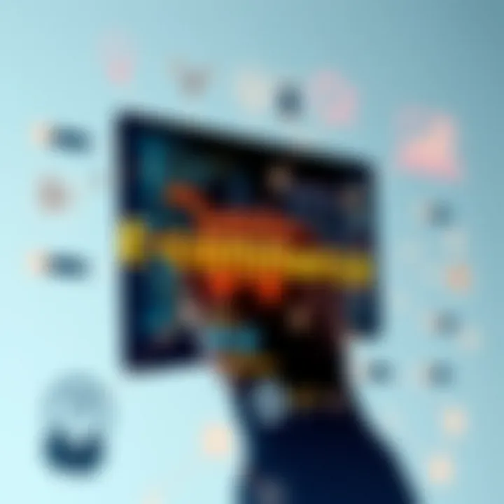 Abstract representation of e-commerce concepts